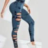 leggins con abertura en una pierna