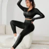 set pantalón y buso negro